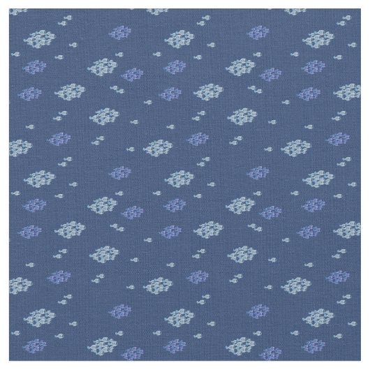 Tissu Texture bleu marine avec poisson bleu (Fermer)