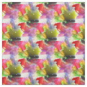 Tissu Texture de conception aquarelle rouge, jaune (Échantillon)