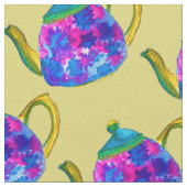 Tissu Théière à aquarelle (Fermer)
