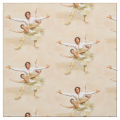 Tissu Thème Ballet Pale Peach Dancers Design (Échantillon)