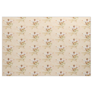Tissu Thème Ballet Pale Peach Dancers Design