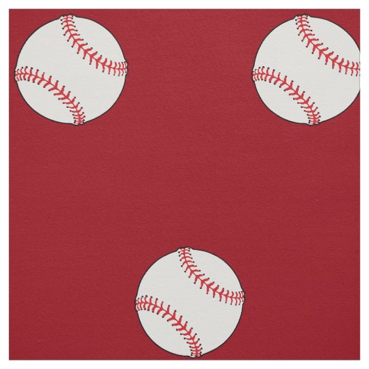 Tissu Thème de baseball Fabric Rouge BG HAMbyWG (Échantillon)