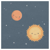 Tissu Thème spatial Soleil et Planètes Joyeux (Fermer)
