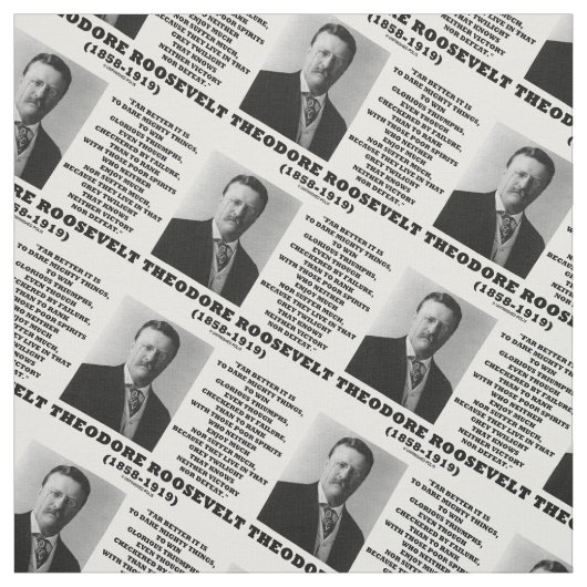 Tissu Théodore Roosevelt Oser Puissants Conseils (Échantillon)