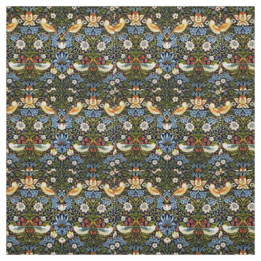 Tissu Thief fraise par William Morris Fabric (Échantillon)
