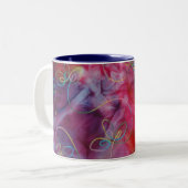 Tissu Tie-Dye Psychédélique Mug (Devant gauche)