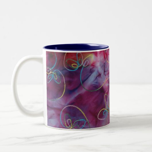 Tissu Tie-Dye Psychédélique Mug (Gauche)