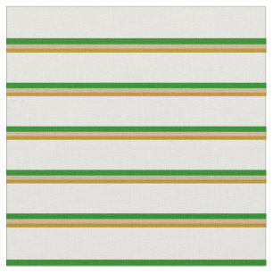 Tissu Tige d'or foncé, bronze, vert et blanc