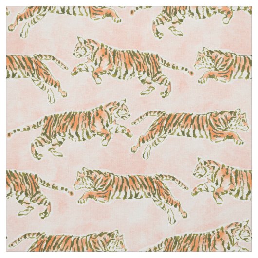 Tissu TIGER FORCE Blush Safari (Échantillon)