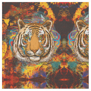 TISSU TIGRE DU FEU !