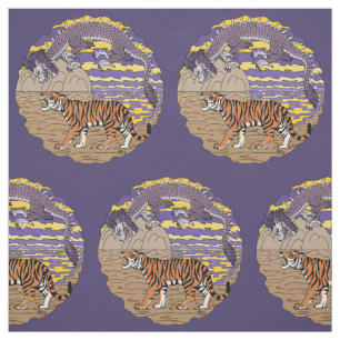 Tissu Tigre et dragon