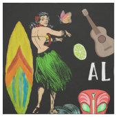 Tissu Tiki Hawaïen (Échantillon)