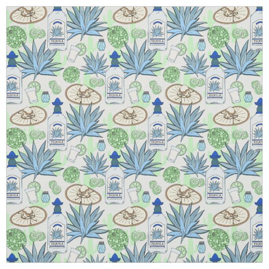 Tissu Tirs Tequila et Agave bleue (Échantillon)