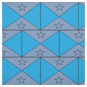 Tissu Tissu, bleu et gris avec étoiles