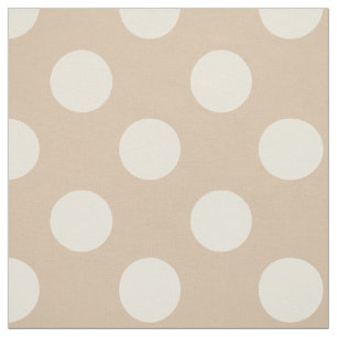 Tissu Tissu: pois beiges et blancs