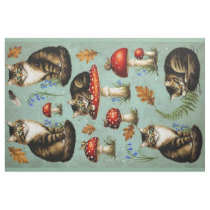 Tissu Tissus de Quilting Artistiques Chats