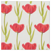 Tissu Tissus de ressort rouge tulipe et vert (Fermer)