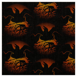 Tissu Tissus indigènes de tribal de corneille de Raven