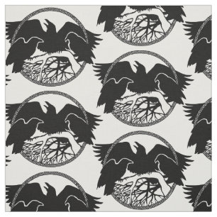 Tissu Tissus indigènes de tribal de corneille de Raven