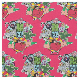 Tissu Titans Ados, allez ! Graphique Groupe d'équipes