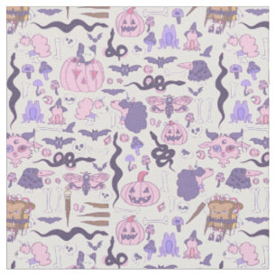 Tissu titré à la main halloween unicorne zombie os