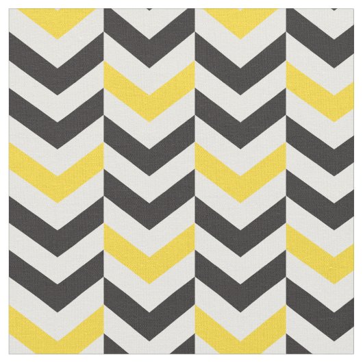 Tissu Toile Chevron Gris et Jaune (Fermer)