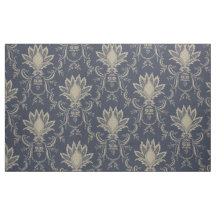 Toile d'ananas bleu marine Baroque