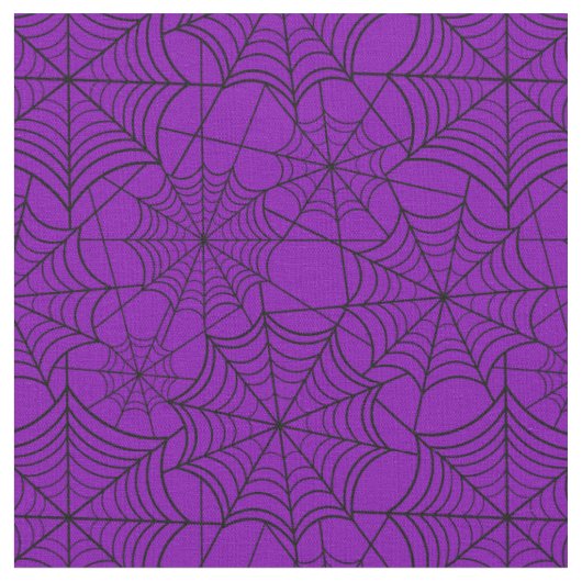 Tissu toile d'araignée violette d'halloween (Fermer)