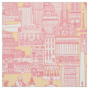 Tissu Toile de Boston rose rose miel