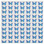 Tissu Toile de coton Blue Morpho Butterfly (Échantillon)
