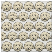 Tissu Toile de doodle avec chiens de Doodle Apricot (Échantillon)