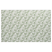 Tissu Toile de fleurs vert antique (Yard)