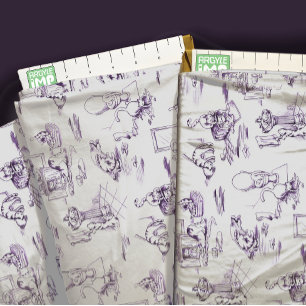 Tissu Toile de salle de bain pourpre Kitty