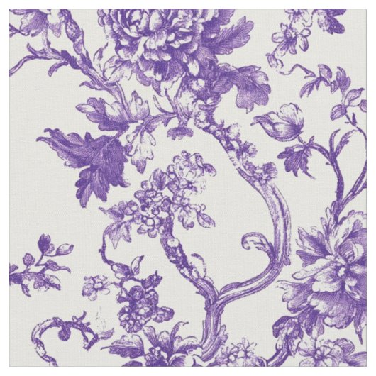 Tissu Toile de vigne florale violette (Fermer)