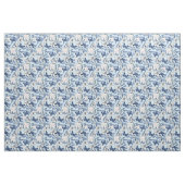 Tissu Toile dentaire / Flore dentaire en blues (Fat Quarter)