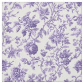 Tissu Toile florale botanique violette (Échantillon)