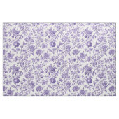 Tissu Toile florale botanique violette (Fat Quarter)