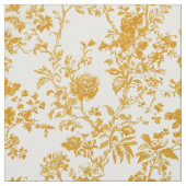 Tissu Toile florale dorée (Échantillon)