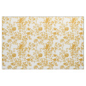 Tissu Toile florale dorée (Fat Quarter)