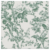 Tissu Toile florale vert forêt (Fermer)