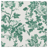 Tissu Toile Florale Verte Classique (Fermer)