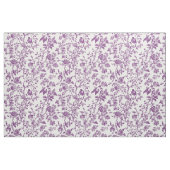 Tissu Toile Florale Violet Clair (Fat Quarter)