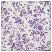 Tissu Toile florale violet foncé (Échantillon)