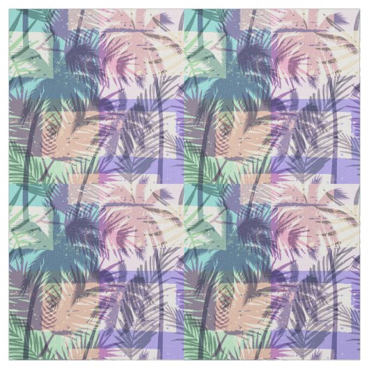 Tissu Toile Motif Palm Tree (Échantillon)