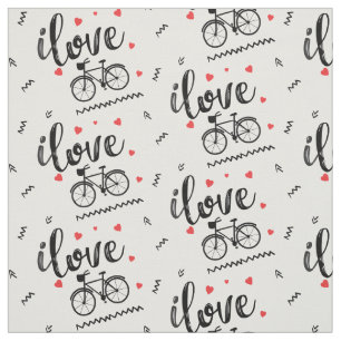 Tissu Toiles de vélo. J'adore les balades à vélo.Coeu