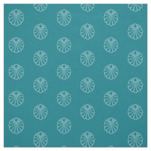 Tissu tonalité bleu turquoise stylisé à la pétoncle