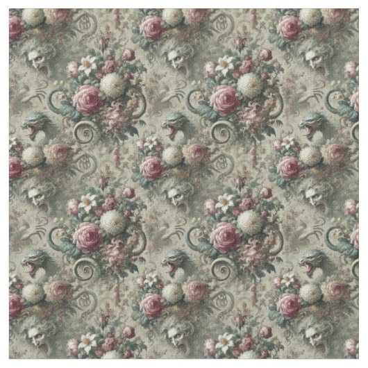 Tissu Tonalité & Queue - Carrelage Gothique Dense (Fermer)