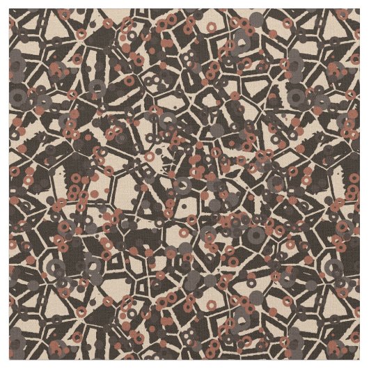 Tissu tons de terre géométrique 2 (Fermer)