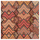 Tissu Tons tribaux d'impression, de brun, de rouille et (Fermer)
