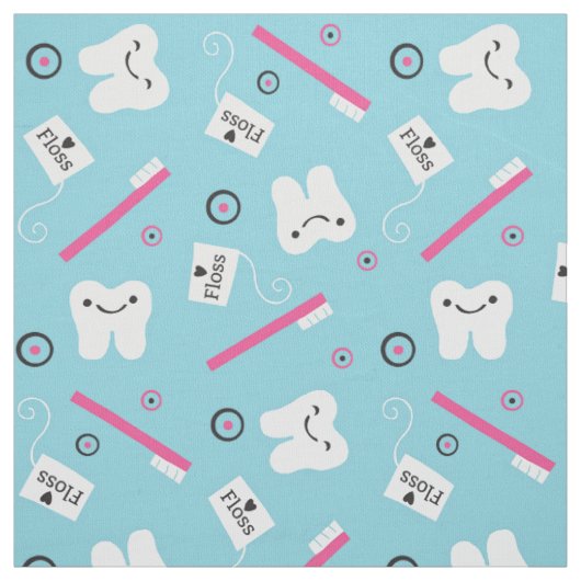 Tissu Tooth Toss in Blue (Échantillon)